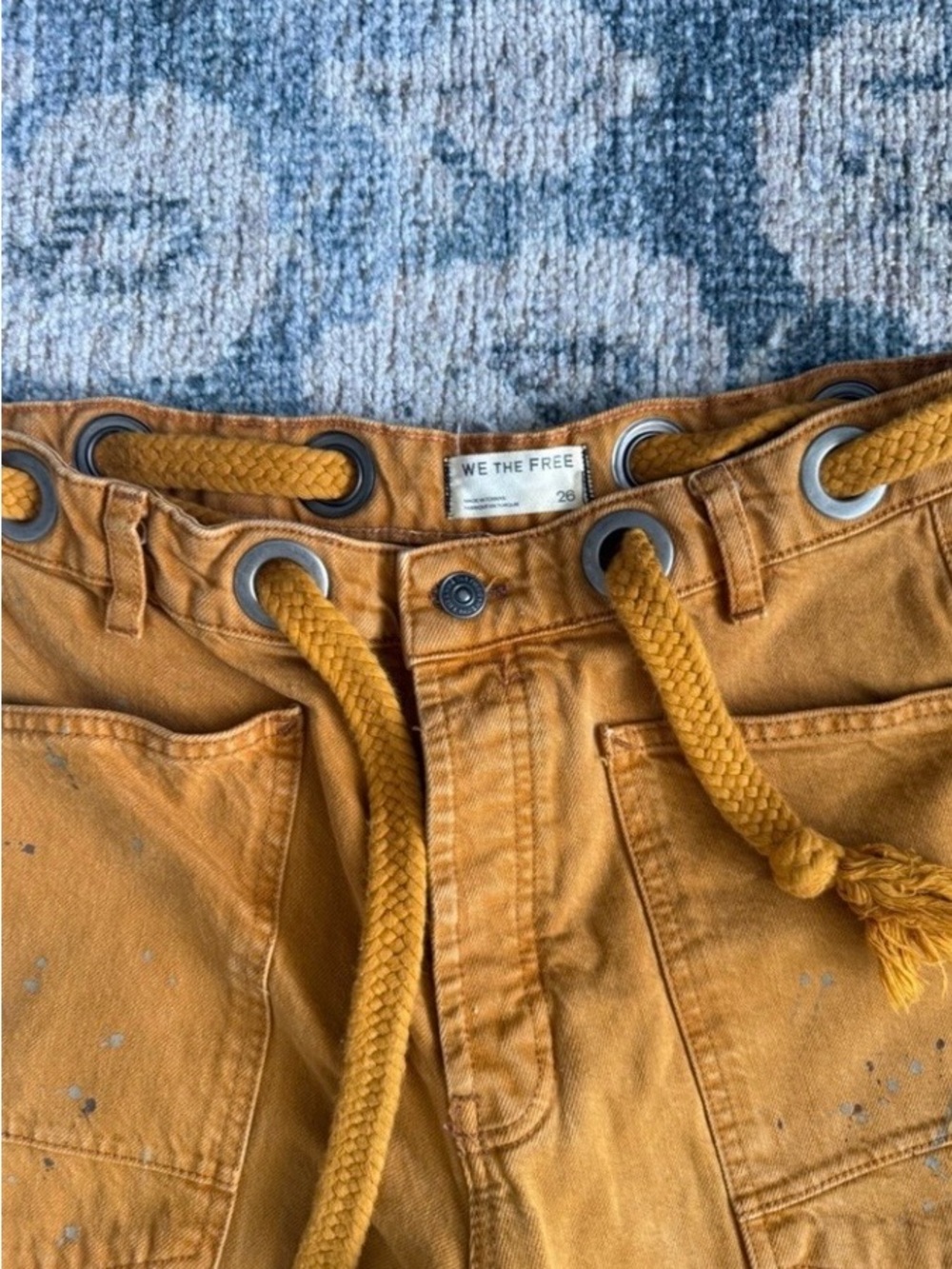 We The Free Cargo Pants in Mustard Gold